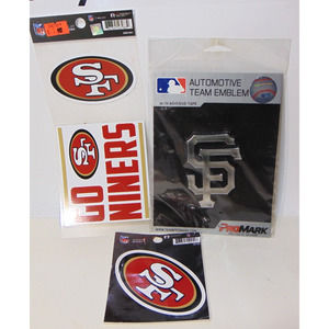 San Francisco Niners 3 Decal 49ers Window Decal Car Truck Licensed Stickers Logo